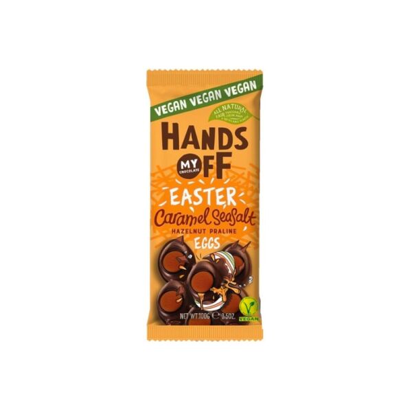 Hands Off Easter Caramel chocolade reep 100 g