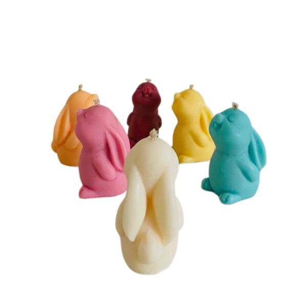 Hand gegoten kaars konijntje