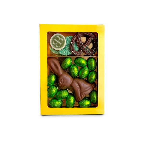 Luxe Paasmix doosje 265gr met Vrolijk Pasen Schildje
